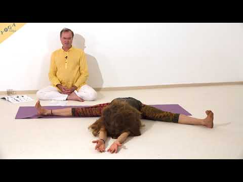 Sitzende Grätsche mit Handflächen nach oben - Yoga Asana Lexikon
