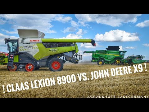 Claas Lexion 8900 vs. John Deere X9 - GIGANTEN DUELL