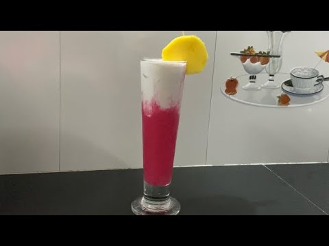 Strawberry Volcano with Banana Lava🍓🍌 | The Volcano Flow Mocktail |