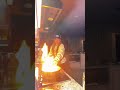 GIRL LEARNS NOT TO USE WATER ON GREASE FIRE THE HARD WAY 😭😭😭 #viral