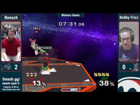 Sweet Spot 3 SSBM - Reesch (C. Falcon) Vs. Bobby Frizz (Fox) Winners Semis