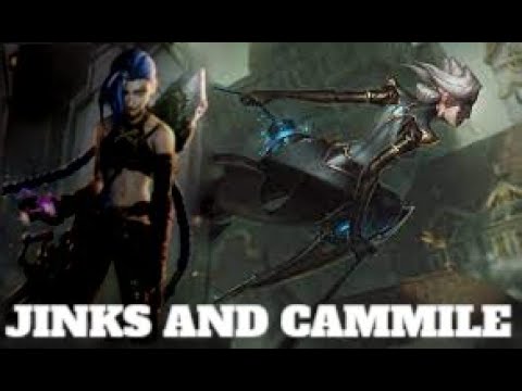 Destroying a Tristana with Jinks and Camille bot combo