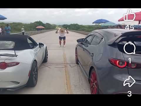 Mx5 Turbo vs Mazda 3 Turbo AWD stage 1