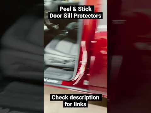 Carbon Fiber Peel & Stick Door Sill Protectors for Car or Truck (Shown on 2019 GMC Canyon)