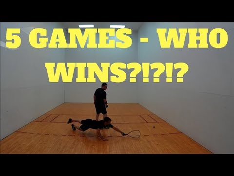 Racquetball Clips 21 - Joe Kelley vs Jason Sylvester - 5 game slugfest