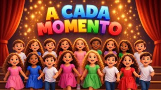 A CADA MOMENTO ⏰❤️🎶| Louvor Infantil Gospel Muito Alegre | Musica cristã que as Crianças Amam