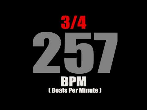 Metronome 257 BPM For Time Signature 3/4