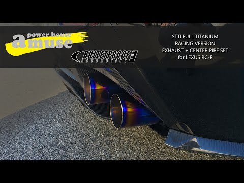 POWERHOUSE AMUSE RC-F STTI FULL TITANIUM  RACING VERSION EXHAUST + CENTER PIPE SET