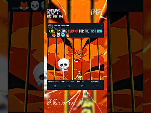 🦊 NARUTO SEEING KURAMA FOR THE FIRST TIME ☠️ #kurama #naruto #animeshorts