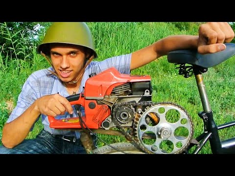 ✅BIKE 🏍 from a chainsaw and a bicycle🚲with your own hands!😱DIY  #1