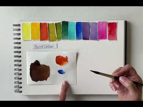 Mixing BURNT UMBER with Terry Harrison Watercolours