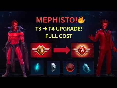 Upgrading Mephisto From Tier-3 to Tier-4 Full Cost | F2P Account | Marvel Future Fight |