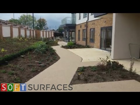 Wetpour Pathway Installation at a Retirement Home in Leicester, Leicestershire | Wet Pour Path