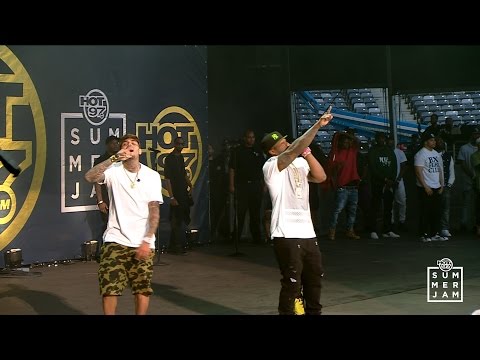 Chris Brown brings out G-Unit at Summer Jam 2015