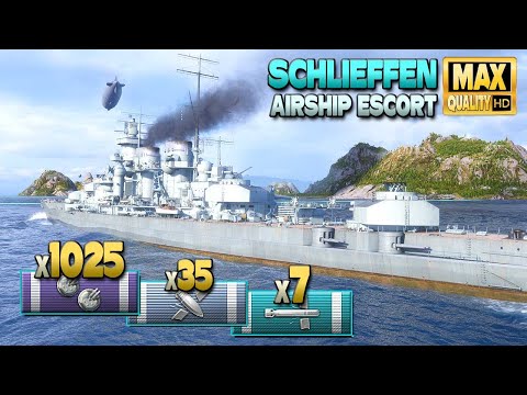 , title : 'Battleship Schlieffen: Escort service - World of Warships'