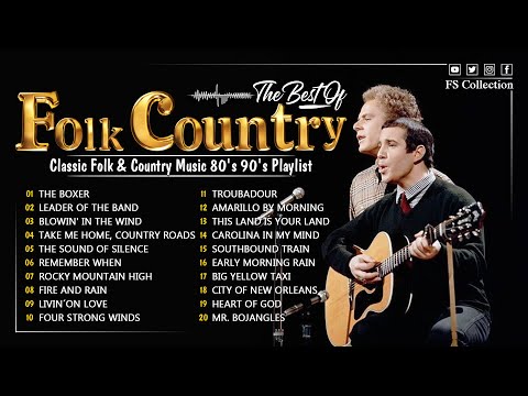American Folk Songs - Folk Rock & Country Song Greatest Hits - All Time Folk Songs