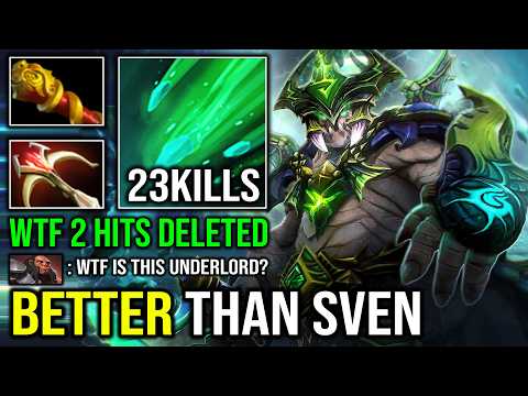 BETTER THAN SVEN 2 Hits Deleted 1v5 Super Cleave Imba Right Click Underlord Hard Carry Dota 2