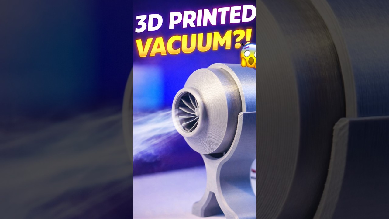 3D Printed VACUUM Turbine 😱 3d Printed turbine