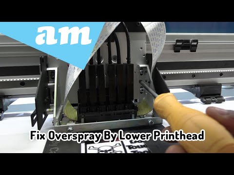 Fix Ink Overspray by Adjust Printhead Closer to Media (Less Than 2mm, About R2 Coin Thickness)
