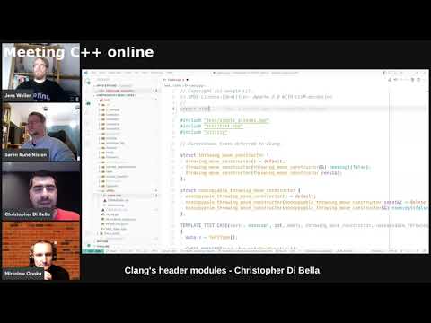 Clangs Header Modules - Christopher Di Bella - Meeting C++ online lightning talks