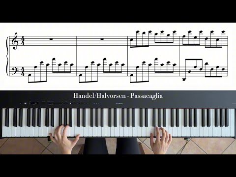 Passacaglia - Handel/Halvorsen | Piano Cover (Tutorial + Sheet Music)
