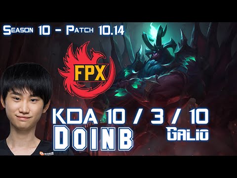 FPX Doinb GALIO vs FIZZ Mid - Patch 10.14 KR Ranked