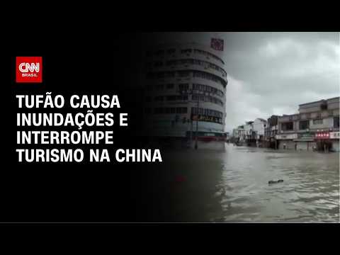Ventos de 151 km/h: Tufão Dolphin inunda leste da China e paralisa Xangai | LIVE CNN