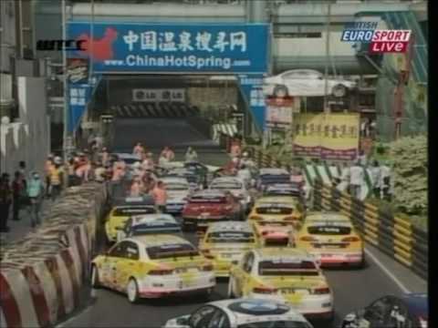 WTCC Macau 2005 Race 1 Start Pile up huge crash