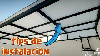 #macrolux  #laminasdepolicarbonato TECHADO DE PATIO DE SERVICIO  CON POLICARBONATO CELULAR