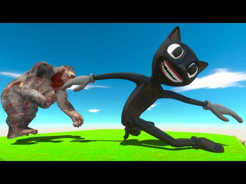 GIANT CARTOON CAT VS GIANT PRIMATES - Animal Revolt Battle Simulator