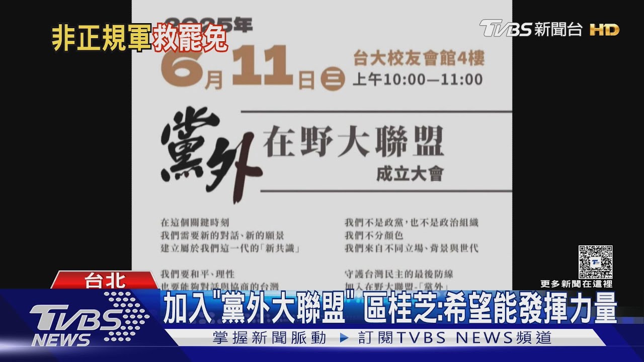 反罷+促和平！ 「黨外大聯盟」 館長區桂芝入列