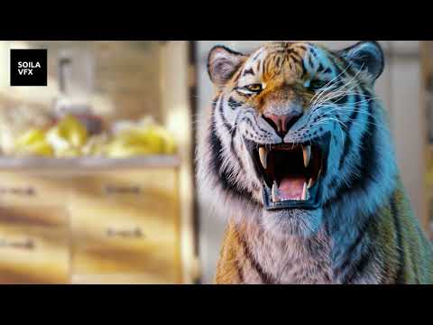 Photorealistic CGI Tiger Roar - 3d 2023