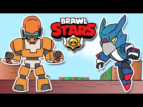 BRAWL STARS ANIMATION: CROW MECHA VS BO MECHA