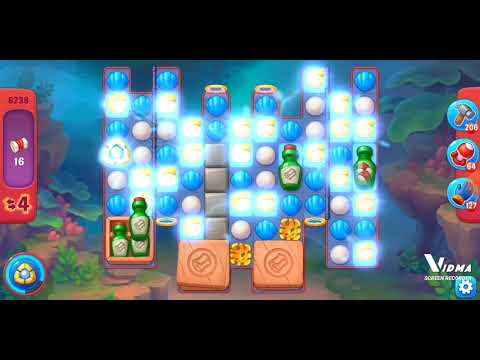 Fishdom. 8238 hard level no boosters and diamonds - 11 moves