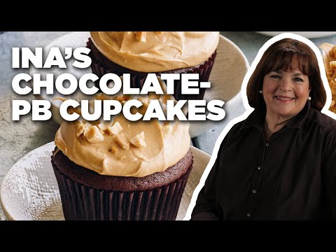 Ina Garten's Chocolate Cupcakes with Peanut Butter Icing | Barefoot Contessa | Food Network