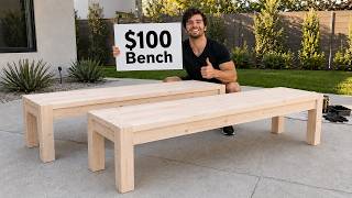 How to Build a Simple Dining Table Bench | Beginner Step-By-Step DIY Tutorial