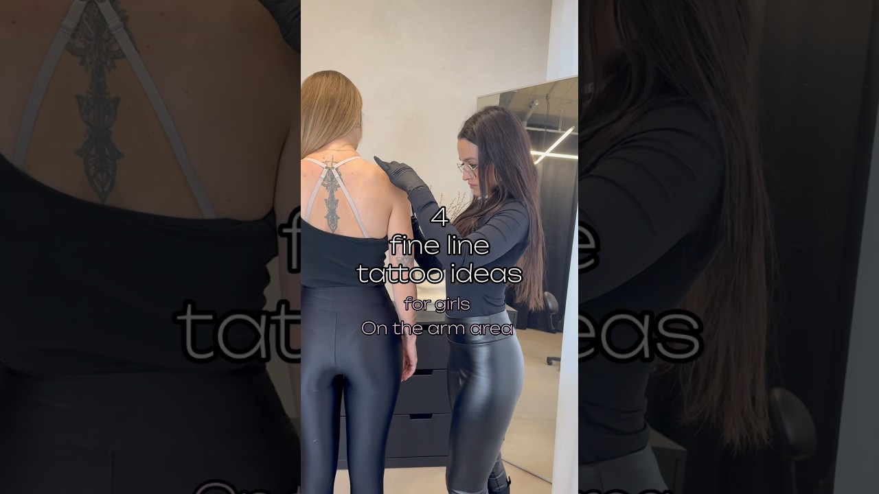 Fine line tattoo ideas for girls on the arm area. #tattoo #tattoogirl #tattoowomen #finelinetattoo