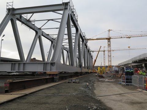 Bygget av Södra Marieholmsbron i Göteborg