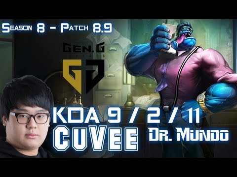 Gen.G CuVee DR. MUNDO vs CAMILLE Top - Patch 8.9 KR Ranked