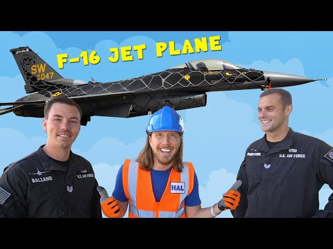 Handyman Hal works with a F-16 Jet Plane | F16 Demo Team Air Show | Air Force for kids