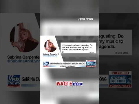 Sabrina Carpenter EXPLODES over ICE video, gets FIERY response #shorts #trump #foxnews