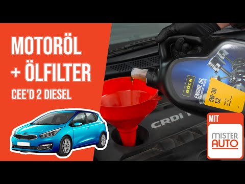 How to change Ceed 2 1.6 CRDI engine oil and oil filter 🛢