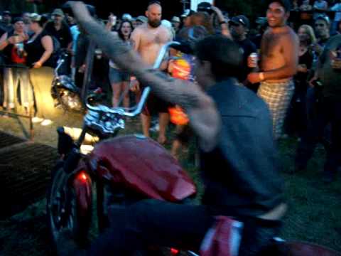 THE BEST bad ass Harley burnout - no comparison - with a beer!