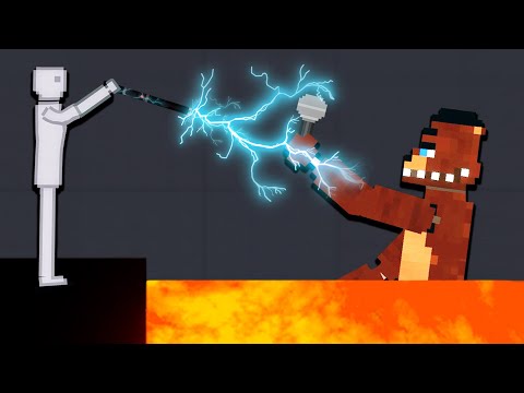 I Destroyed Freddy Fazbear Ragdolls Using LAVA in People Playground!