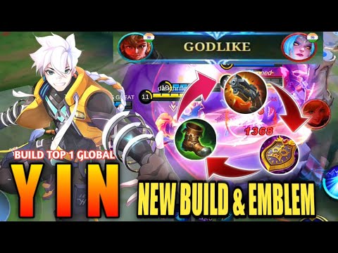 YIN One Shot Build with New Emblem! Build Top 1 Global Yin ~ MLBB