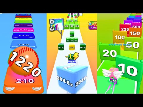 Jelly Run 2048 [High Score 2048s] vs Ball Merge 2048 vs Level Up Numbers + | Satisfying Games 2025 💥