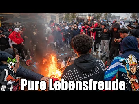 So feiern Marrokaner ihren Sieg über Spanien