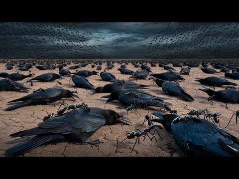 Sick Crow Visits Anthill for Nature’s Medicine – The Incredible ‘Anting’ Behavior!