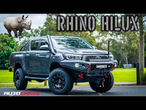 RHINO TOYOTA HILUX // MASSIVE TOYOTA HILUX BUILD, HILUX WHEELS, TYRES, BULL BAR & MORE.