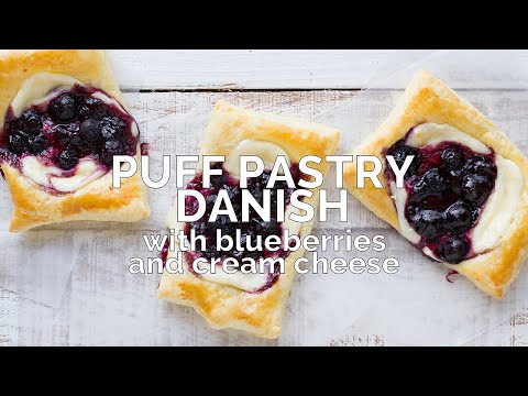 Puff Pastry Danish with Blueberries and Cream Cheese